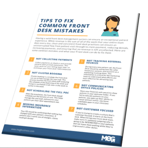 Tip Sheet Common Front Desk Mistakes Meg Business Management