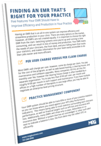 Tip Sheet Emr Features Meg Business Management